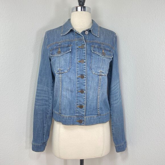 Kut From The Kloth Amelia Denim Crop Jacket Small Grunge Hip Hop Boho Street - Picture 6 of 16